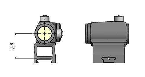 Titanová QD montáž 1,4″ Absolute co-witness (nový design)